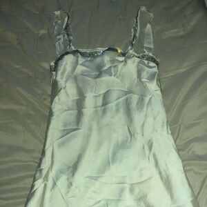 NWT - Zara XS white satin dress